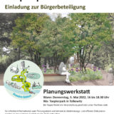 Einladung zur Bürgerbeteiligung an der Neugestaltung des Toeplerparks in Tolkewitz – Planungswerkstatt am 5. Mai im Park